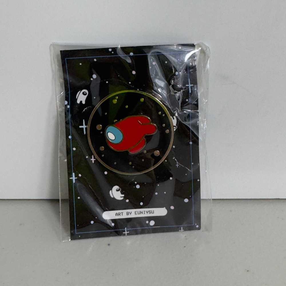 Among Us Red Crewmate Enamel Pin Euniyisu Space Art New Maximum Games Innerslot